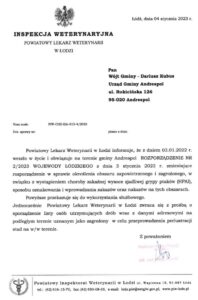 Zajadła grypa ptaków (HPAI) – ogłoszenia